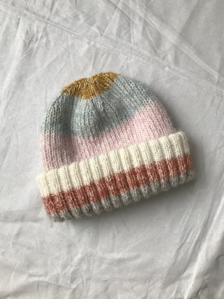 Alpaka Mütze - bunt gestreift