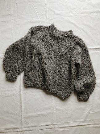 Alpaka Grobstrick Pullover - Cool Grey